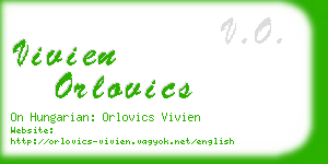 vivien orlovics business card